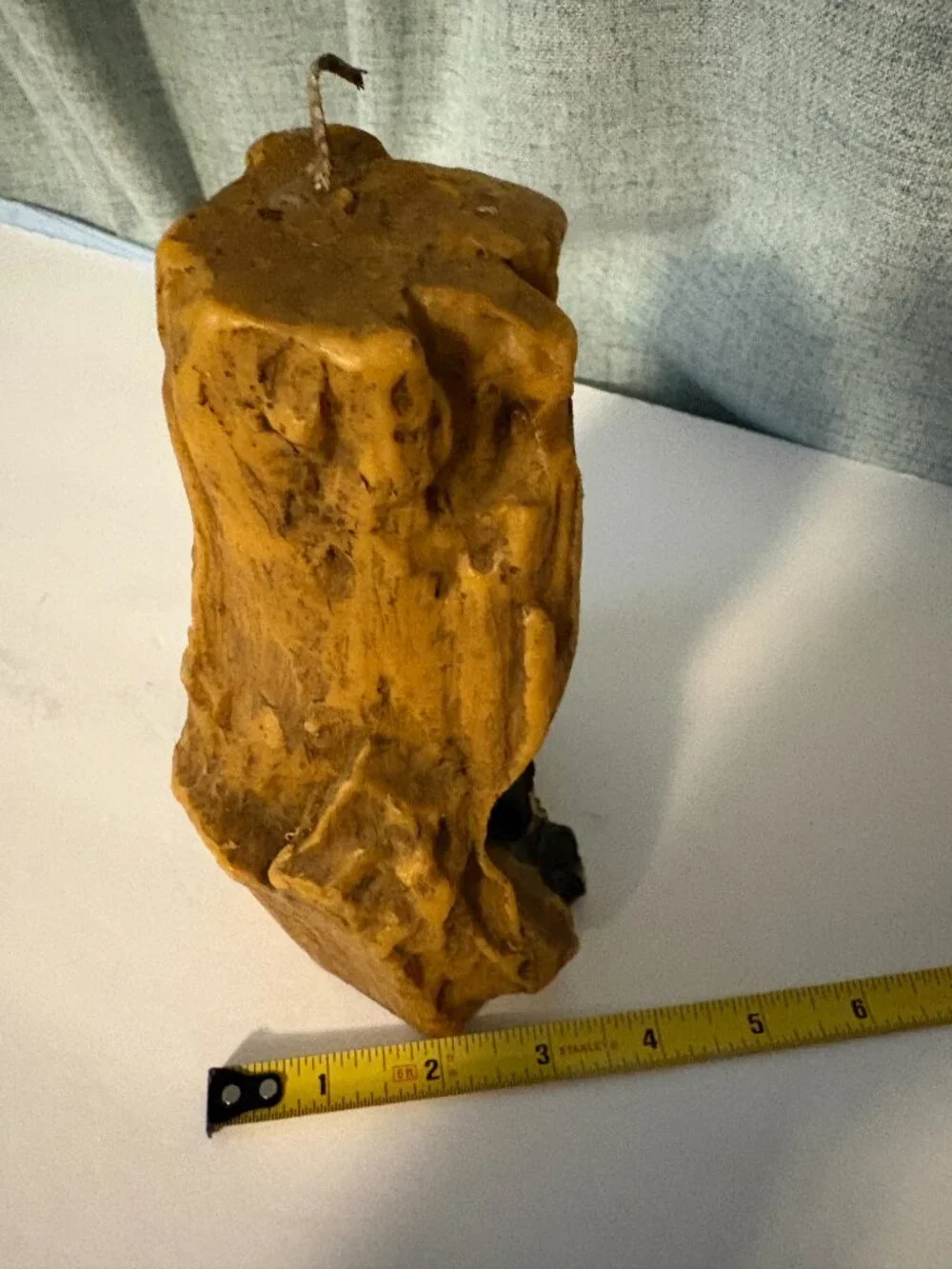 Vintage Wood Spirit Candle Face of Old Man in Tree